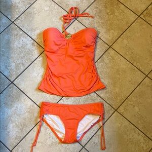Michael Kors Orange Halter Bikini Set